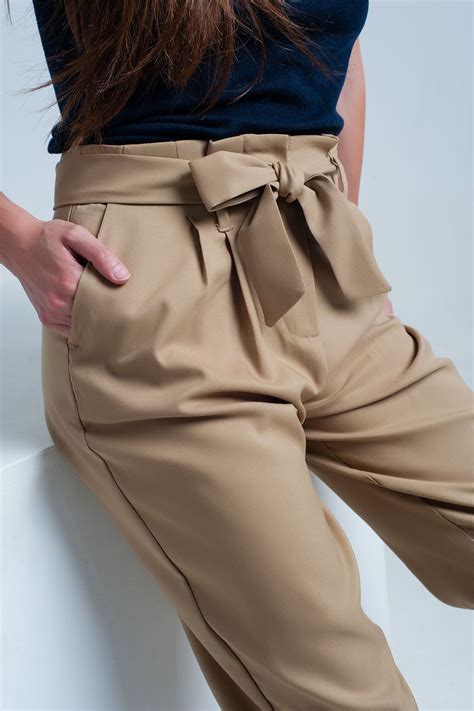 beige formal pants women.